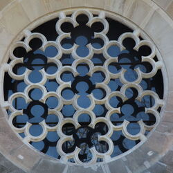 Kornhaus Zisterzienserkloster Georgenthal mit romanischer Steinrosette