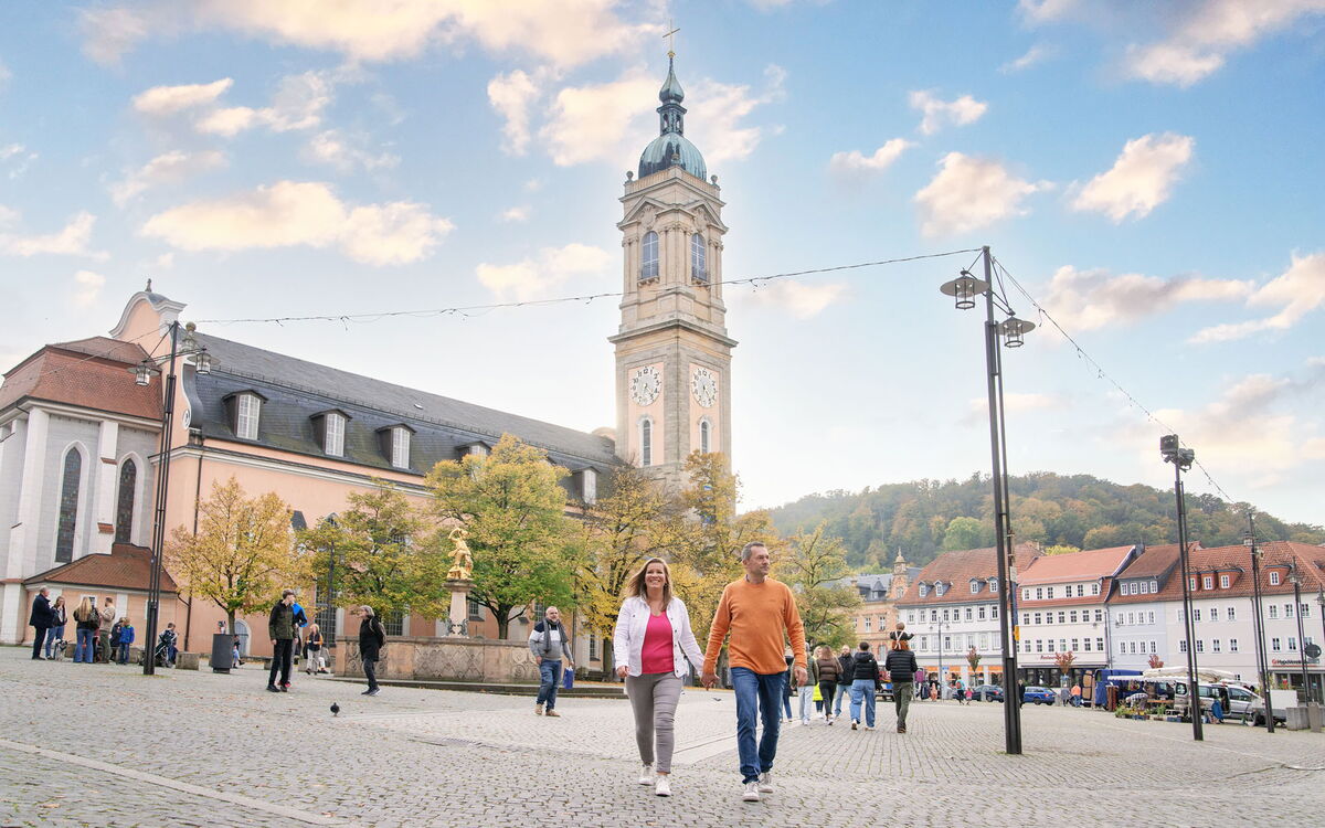 Markt Eisenach mit Blick zur Georgenkirche
