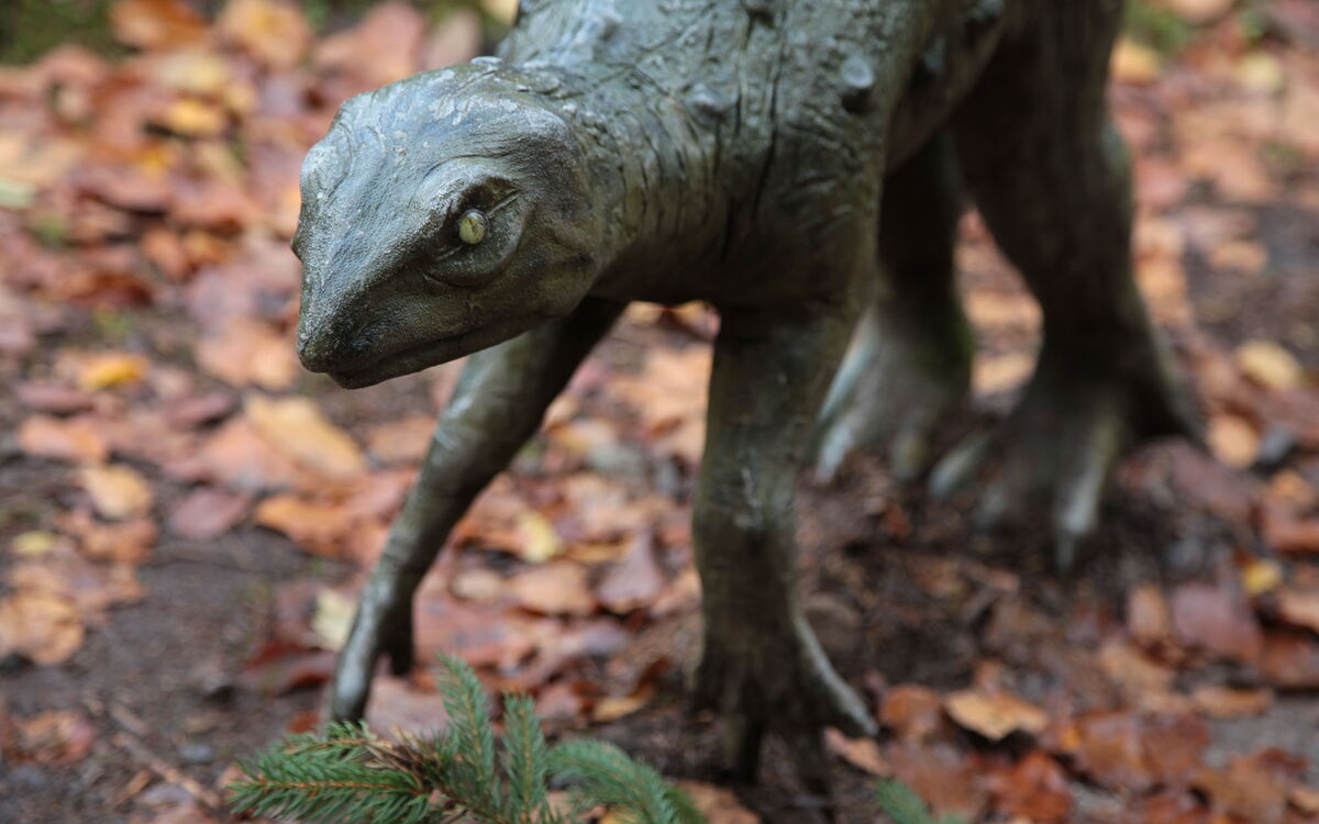 Skulptur auf dem Saurierpfad Georgenthal – Tambach-Dietharz