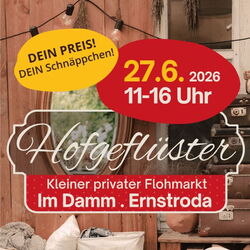 Plakat Flohmarkt in Ernstroda organisiert von Frau Eichhorn