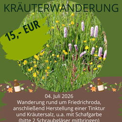 Plakat Kräuterwanderung mit dem Kneipp Verein