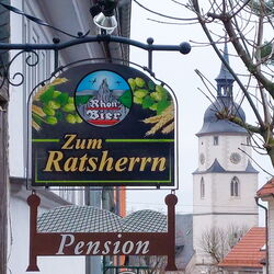 Eingangsschild vom Gasthof "Zum Ratsherrn" in Friedrichroda