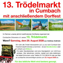 Plakat Dorffest in Cumbach